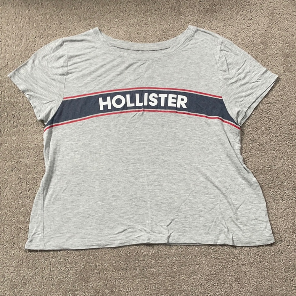Hollister Gray T-shirt w/ logo//L//
